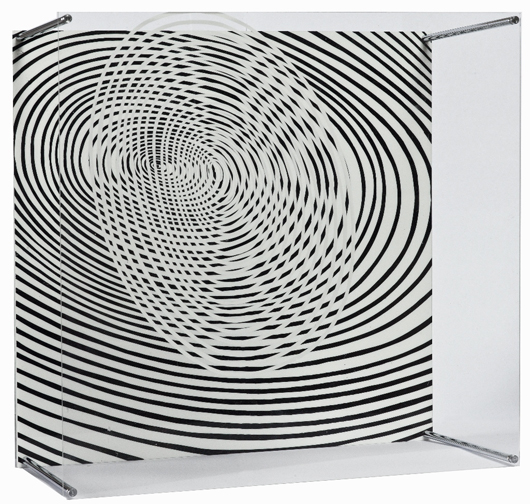 Lotto 12, Jesus-Rafael Soto, ‘Spirales,’ 1967, (dalla serie Sotomagie), plexiglass dipinto e aste di metallo, cm 34X34X18, Es. 18/100. Stima €5.000-7.000. Courtesy Wannenes.